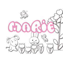 coloriage prénom Marie