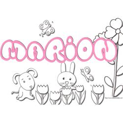 coloriage prénom Marion