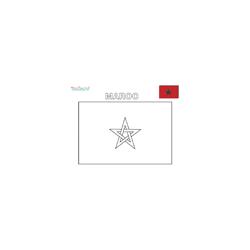 Coloriage du drapeau du Maroc