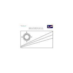 Coloriage du drapeau des Marshall