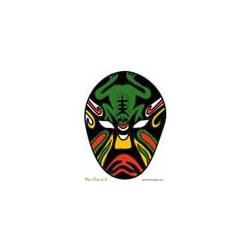 Masque asiatique noir à la grenouille