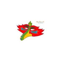 Masque Bec d'oiseau rouge simple