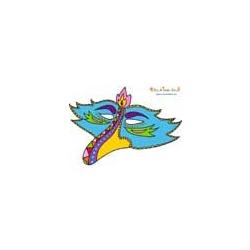 Masque bec d'oiseau baroque bleu