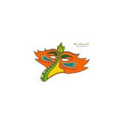 Demi-masque bec oiseau orange