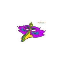 Masque bec d'oiseau violet à sequins