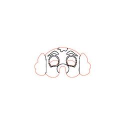 modèle du masque de clown à colorier