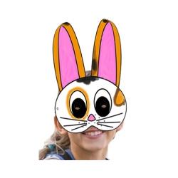 Masque de lapin à colorier