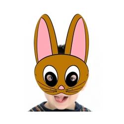 Masque de lapin fauve à imprimer