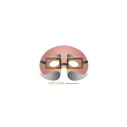 Masque de vieux monsieur aux moustaches grises