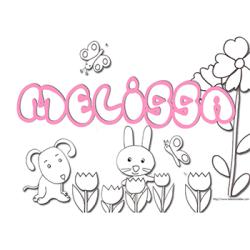 coloriage prénom Melissa