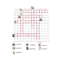 Jeu de mots croisés sur les métiers