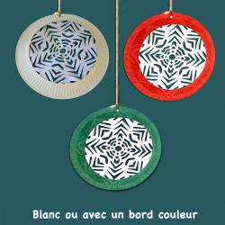 Mobile flocon de neige assiette en carton