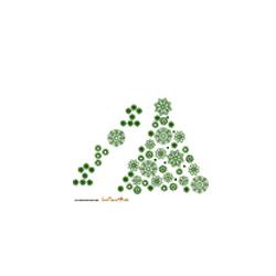 carte avec sapin design flocon