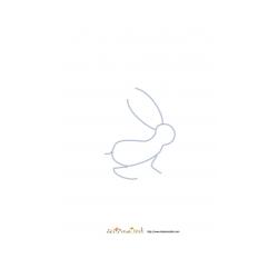 Poster avec Dessin de lapin prêt à être décoré