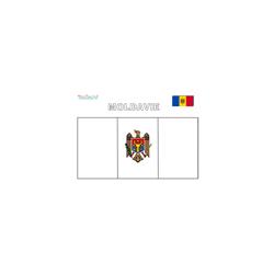 Coloriage du drapeau de la Moldavie