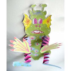 Monstre vert d' halloween
