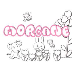 coloriage prénom Morgane