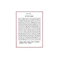 Jeu de mots cachés: les noms de fruits grille n°7