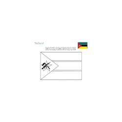 Coloriage du drapeau du Mozambique