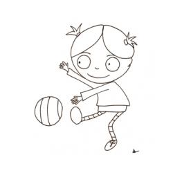 Coloriage d'un personnage : Nana