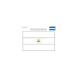 Coloriage du drapeau du Nicaragua