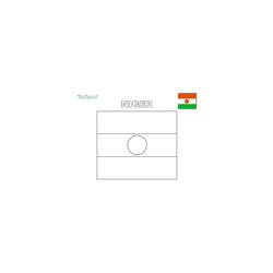 Coloriage du drapeau du Niger