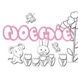 coloriage prénom Noemie