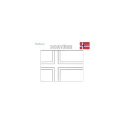 Coloriage du drapeau de la Norvège