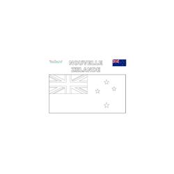 Coloriage du drapeau de la Nouvelle Zélande