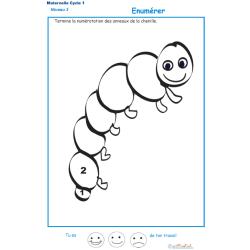 Imprimer l'exercice 2 de num&eacute;ration de 1 à 11 - niveau 3