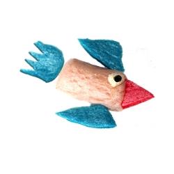 Oiseau de Paradis en PlayMais à plat
