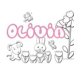 coloriage prénom Olivia