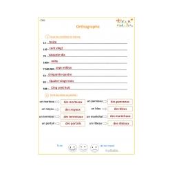 Exercice 1 orthographe CM1 : correction