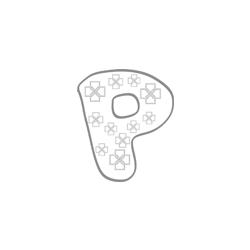Colorie le P de l'alphabet