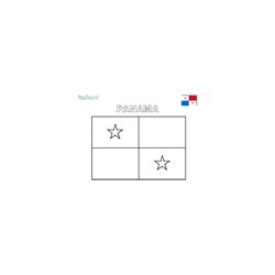 Coloriage du drapeau du Panama