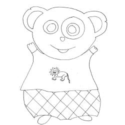 coloriages de pandas pour l'éveil de bébé