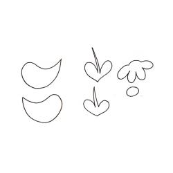 modèles de poussins et fleurs pour le panier de Pâques