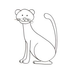Coloriage félin : panthère