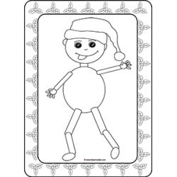 Coloriage pantin de Noël 