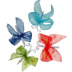 papillons de Noël en ruban
