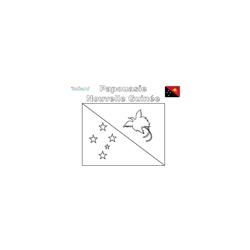 Coloriage du drapeau de la Papouasie