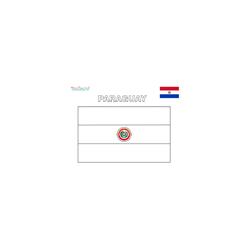 Coloriage du drapeau du Paraguay
