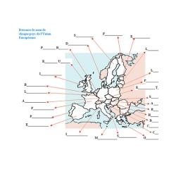 Activité pour retrouver le Nom des 25 pays de l'Europe