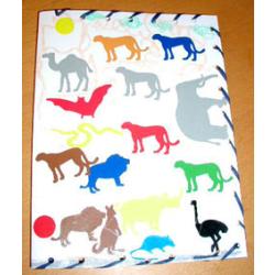 Protège cahier décoré de gommettes