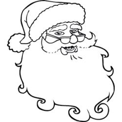 coloriage du visage du bon Père Noël