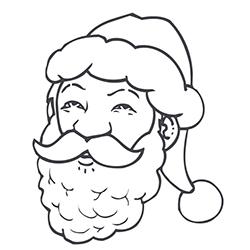 coloriage du visage du Père Noël