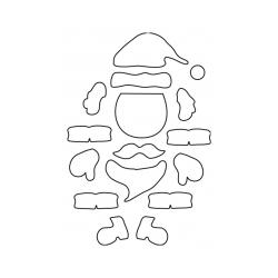 éléments de collage du Père Noël