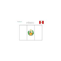 Coloriage du drapeau du Pérou