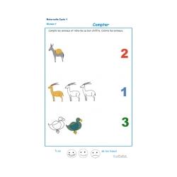 Imprimer l'Exercice 3 pour apprendre à compter maternelle niveau 1