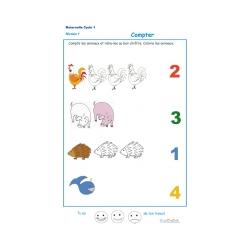 Imprimer l'Exercice 5 pour apprendre à compter maternelle niveau 1